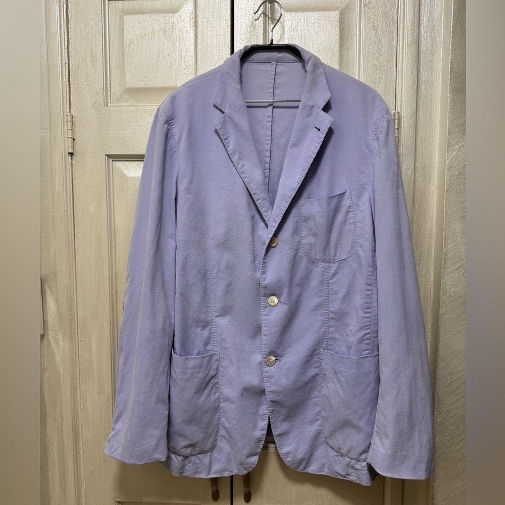 Scott James Men’s 2X Large Long Light Purple Cotton CorduroyBlazer